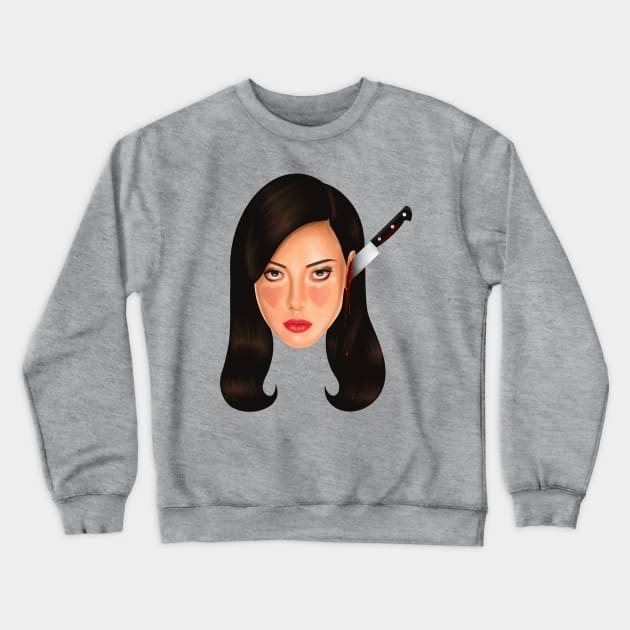 Aubrey Plaza Horror Film Crewneck Sweatshirt by Nancyvheart 